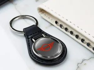 Mini Cooper Leder Schlüsseletui Stabiles Glänzend Tuning Stil